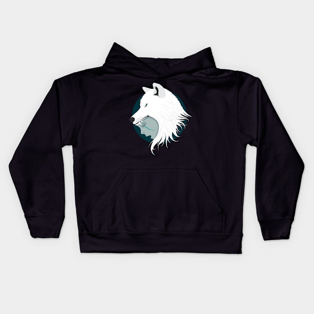 Boy Cries Wolf Kids Hoodie by ayarti